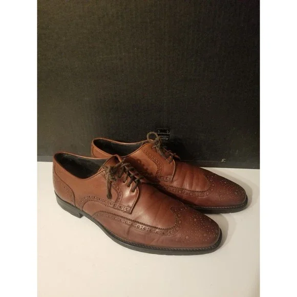 Hugo Boss Vero Cuoio Oxford wing tips dress shoes brown 9
